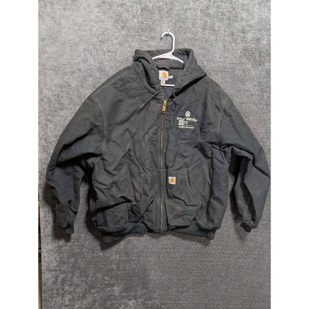 Carhartt Mens 3XL Black Duck Canvas Quilted Flannel Lined Active Jacket J131 BLK
